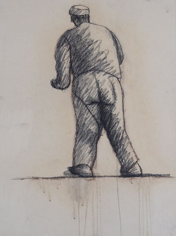 Ottone Rosai - Figure from the back