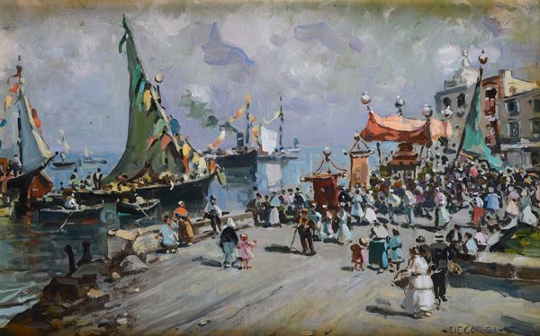 Nicolas De Corsi - The procession on the seafront