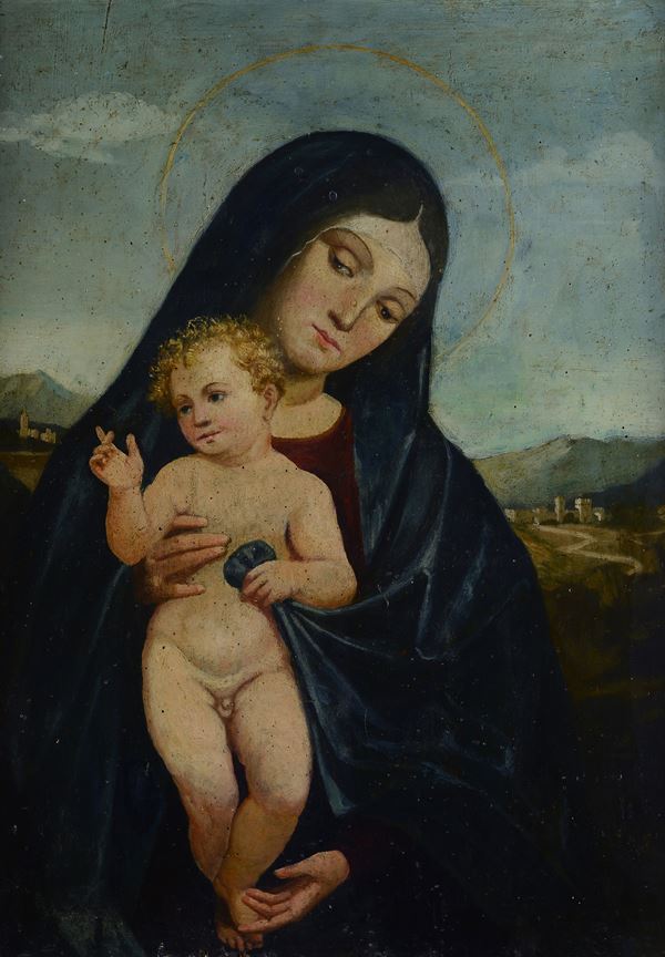 Anonimo, XIX sec. - Madonna col Bambino (da Francesco Francia)