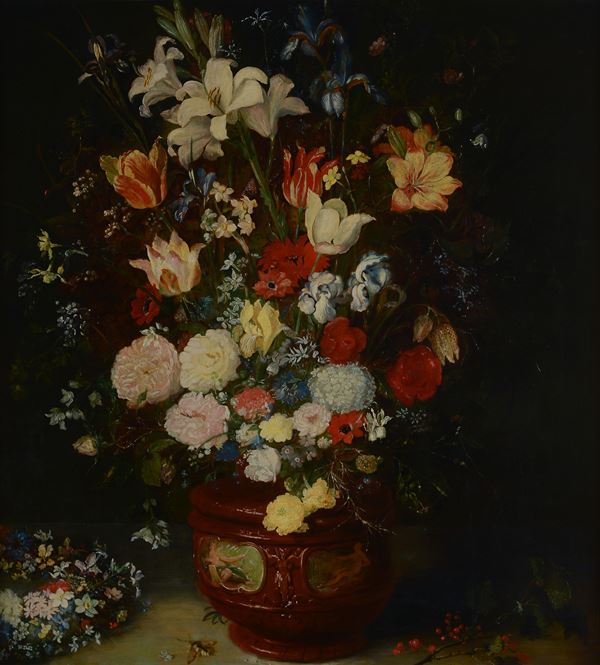 Anonimo, XX sec. - Vaso con fiori