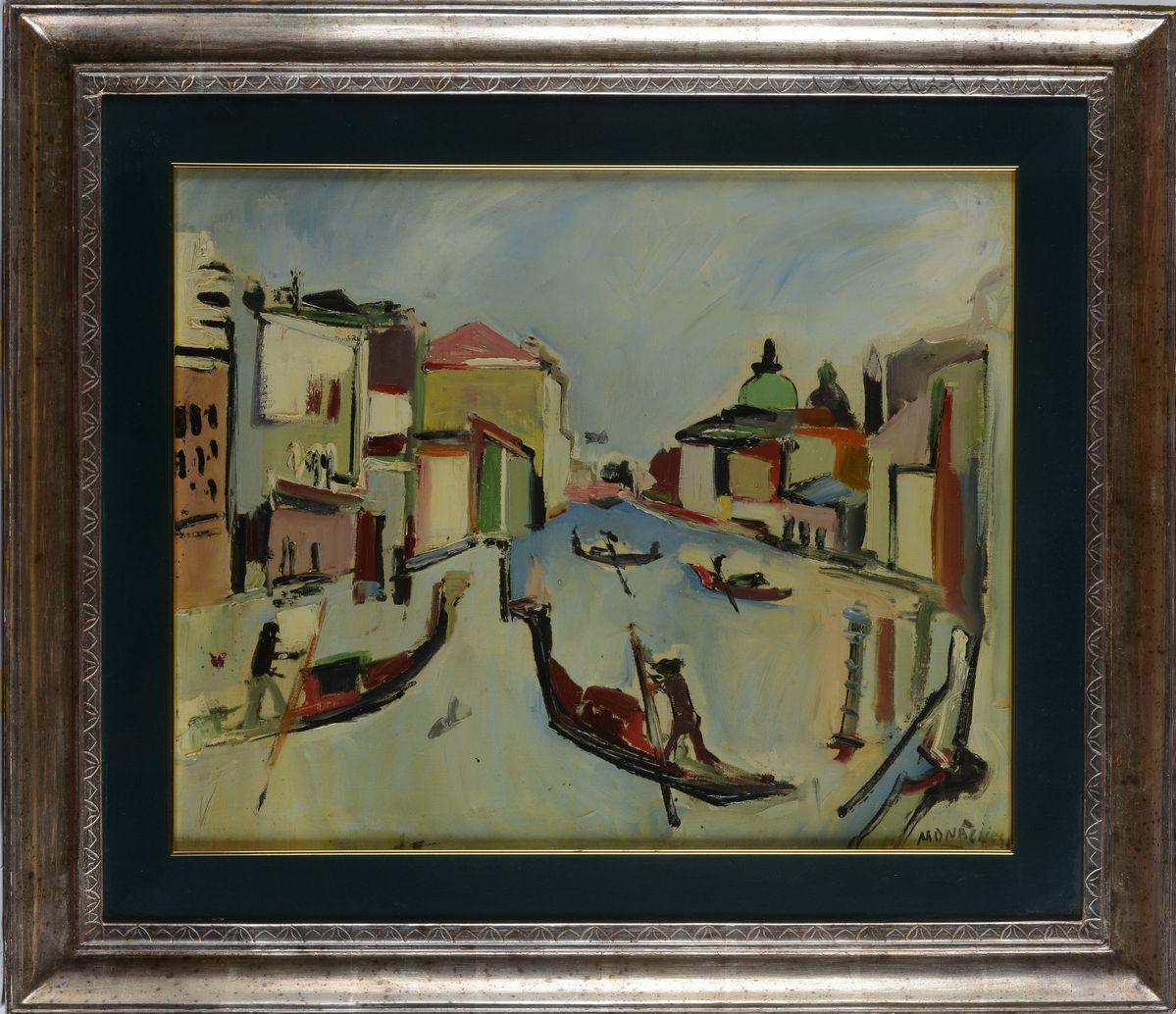 Sante Monachesi - Venezia con Gondole