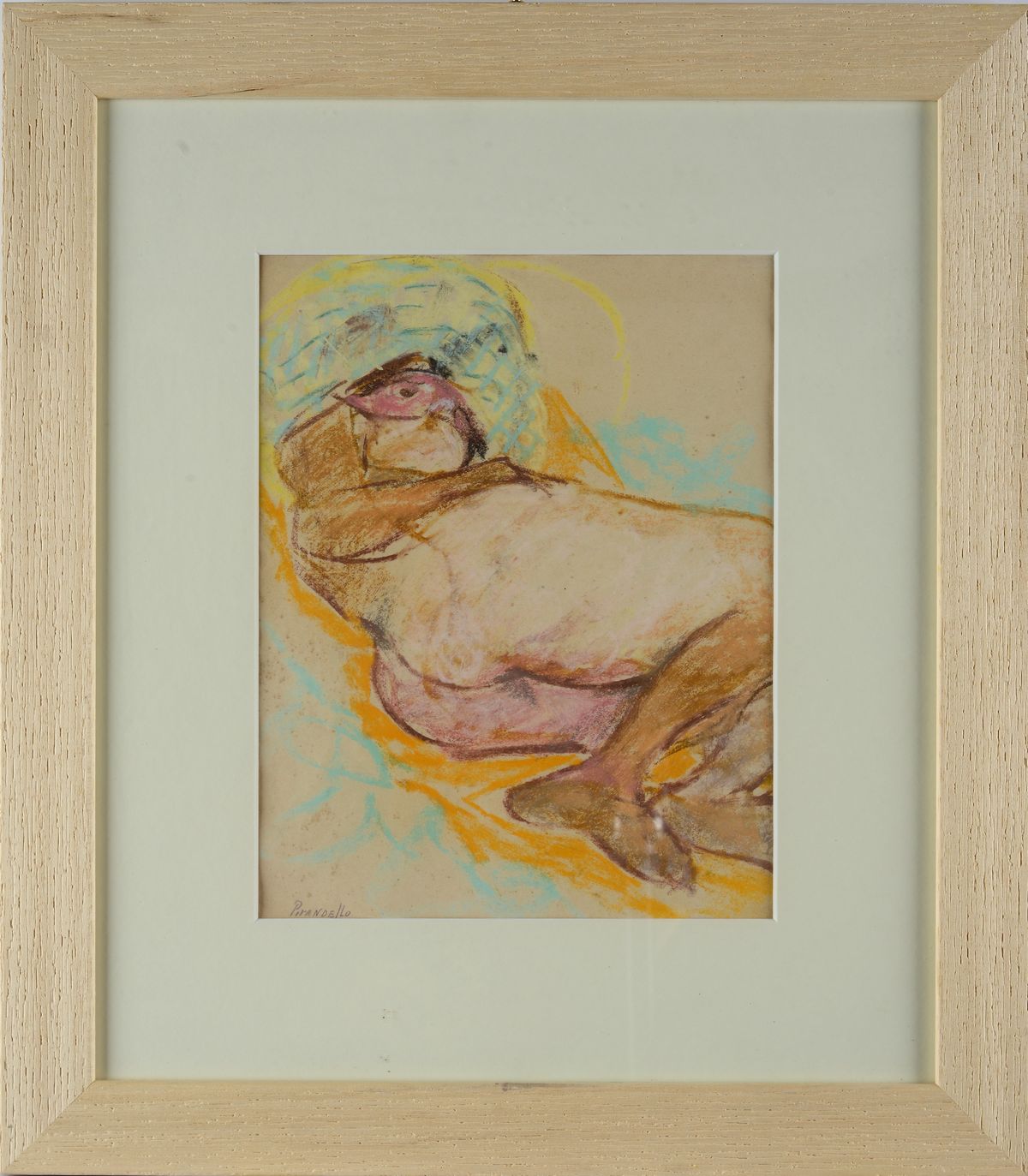 Fausto Pirandello - Nudo con Maschera