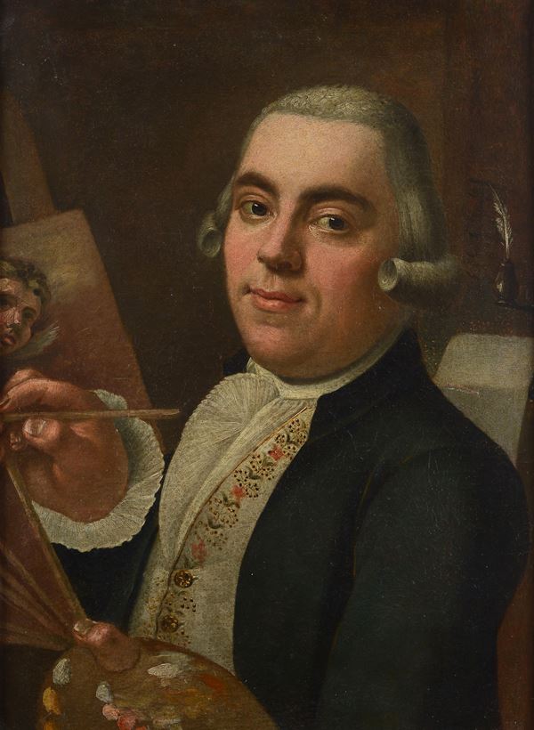 Scuola Napoletana, XVIII sec. - Self-portrait of the painter