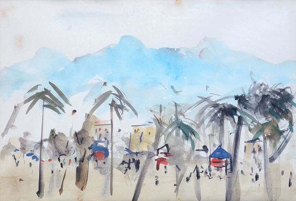 Sergio Scatizzi - Landscape with palm trees