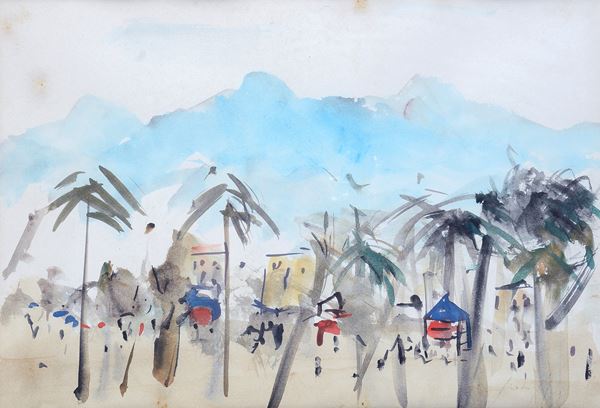 Sergio Scatizzi - Paesaggio con palme
