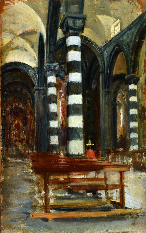 Alfonso Hollaender - Interno del Duomo di Volterra