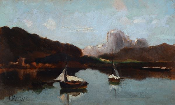 Ugo Manaresi - Paesaggio lacustre