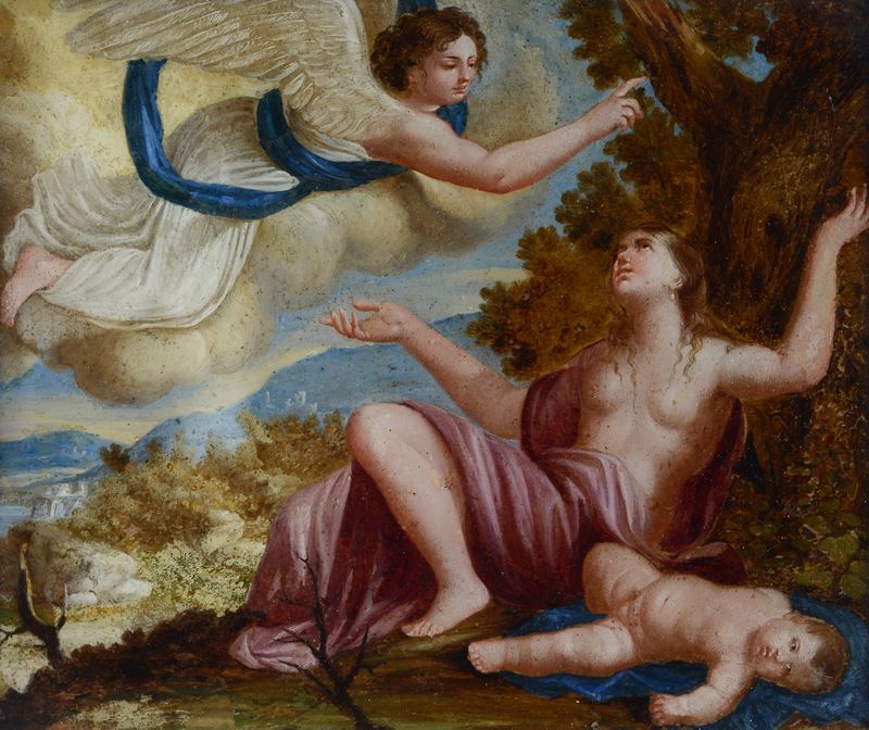 Scuola Romana, XVIII Sec. - Apparizione Ad Agar e Ismaele