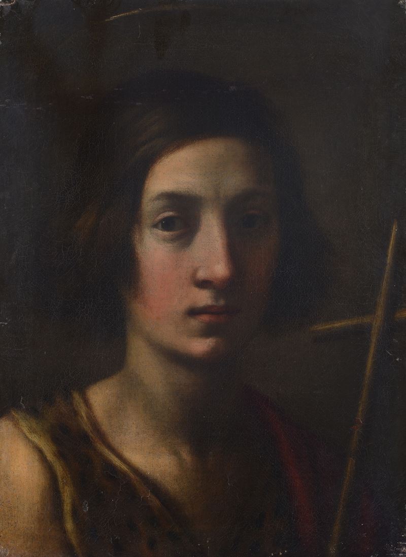 Attr. a Francesco Curradi - Volto di San Giovanni Battista