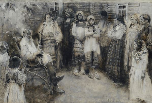 Francesco Paolo Michetti,Attr. a Francesco Paolo Michetti - Il racconto di Tolstoj