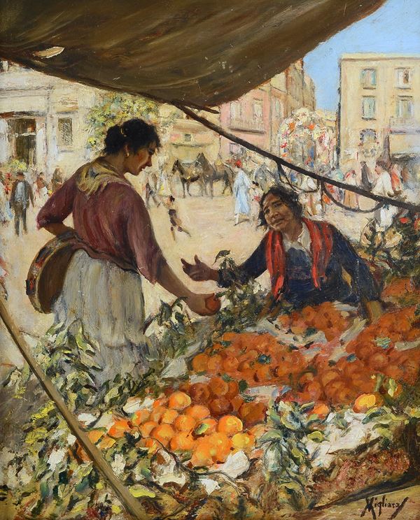 Vincenzo Migliaro - Women at the market