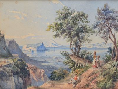 Paesaggio con Figure e Vesuvio sullo Sfondo