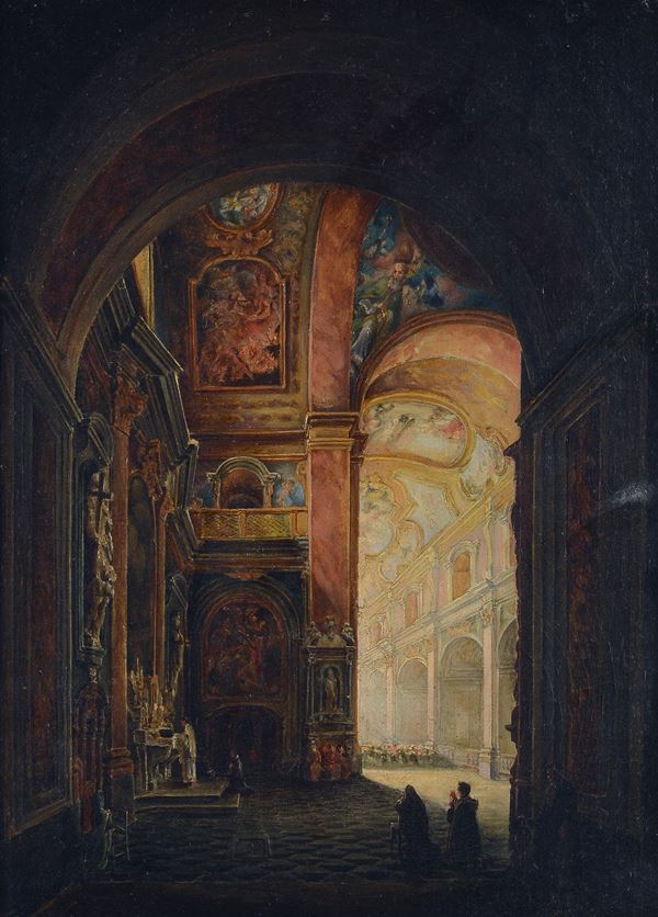 Anonimo, XIX sec. - Interior of church