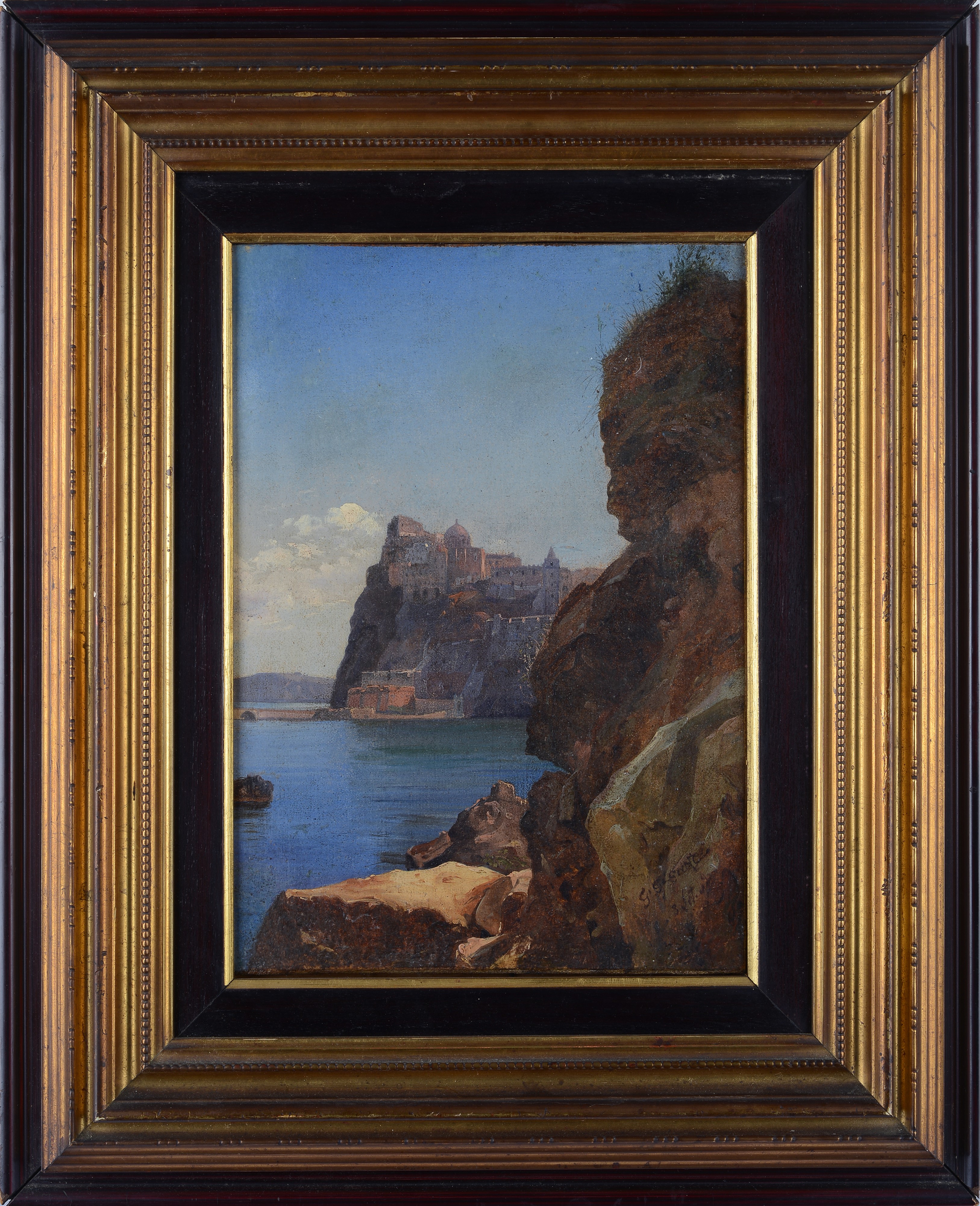 Giacinto Gigante - Baia con Castello Aragonese
