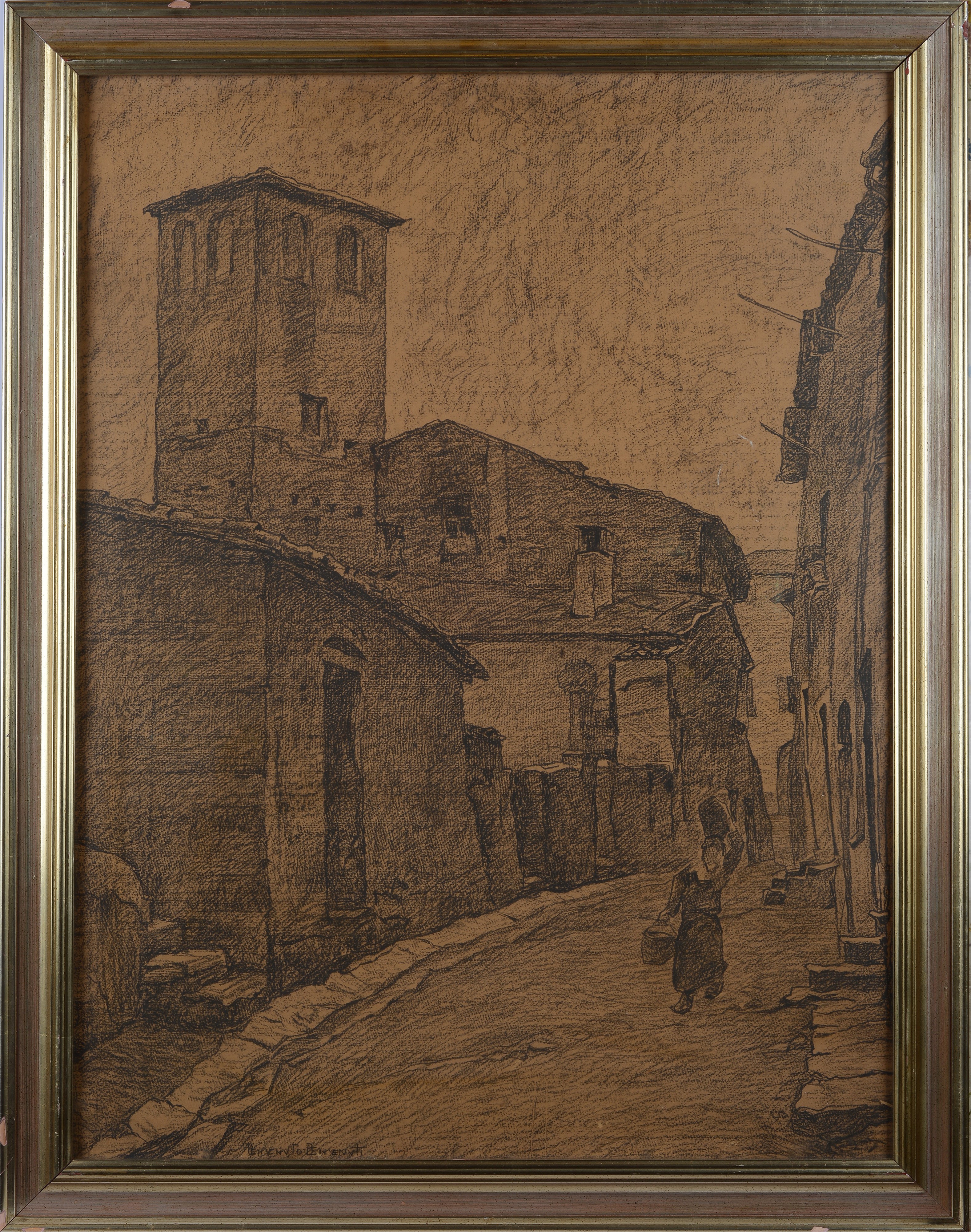 Benvenuto Benvenuti - Strada con Figure