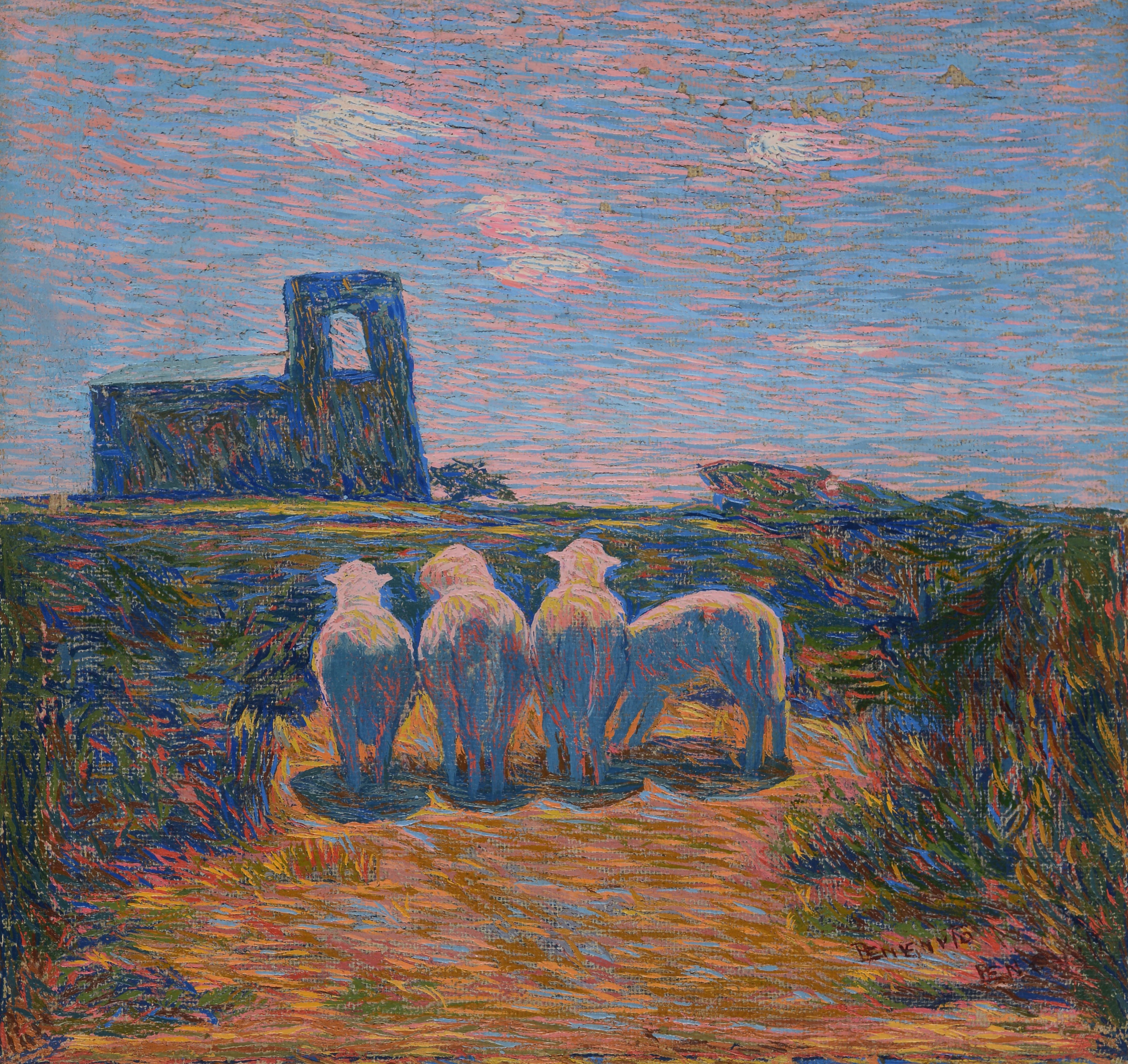 Benvenuto Benvenuti - Paesaggio con Pecore