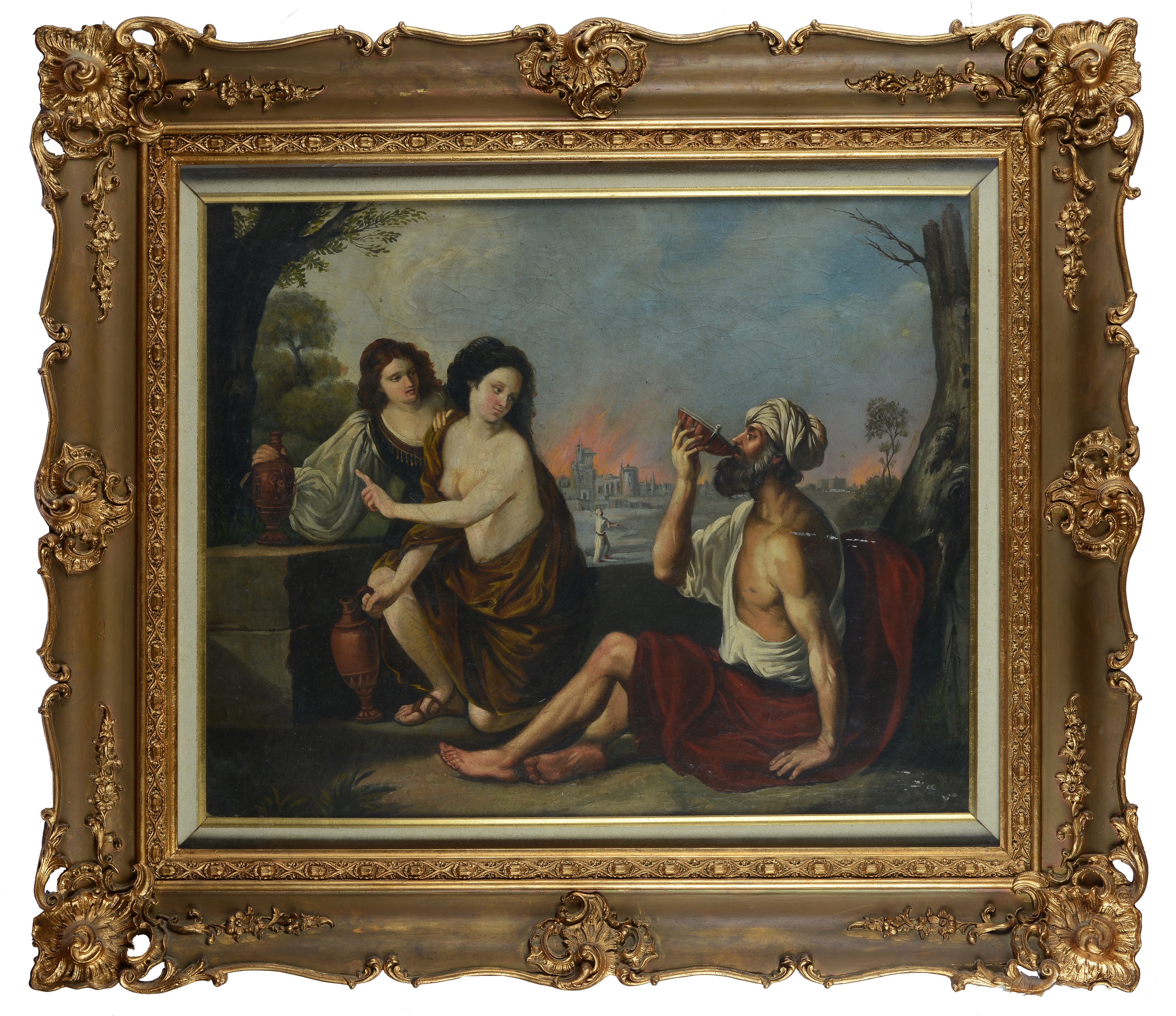 Anonimo, XIX Sec. - Loth e le Figlie (da Guercino)
