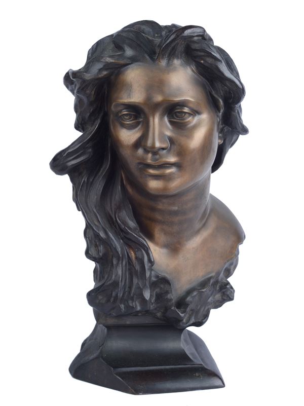 Vincenzo Gemito : Busto femminile  - Asta ANTIQUARIATO, AUTORI DEL XIX E XX SEC - I - Galleria Pananti Casa d'Aste