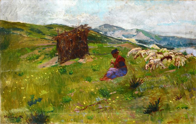 Ulvi Liegi - Paesaggio All'abetone con Pastorella
