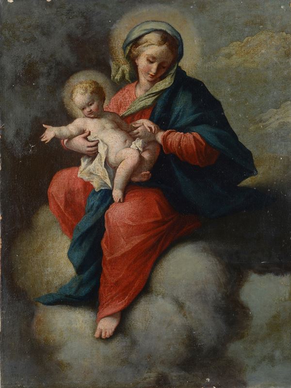 Scuola Italia Centrale, XVII - XVIII sec. - Madonna with Child