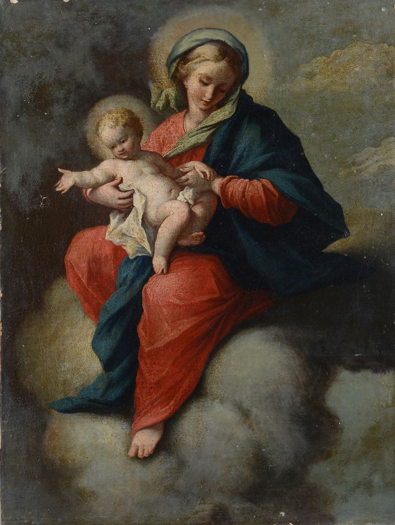 Scuola Italia Centrale, XVII - XVIII Sec. - Madonna con Bambino