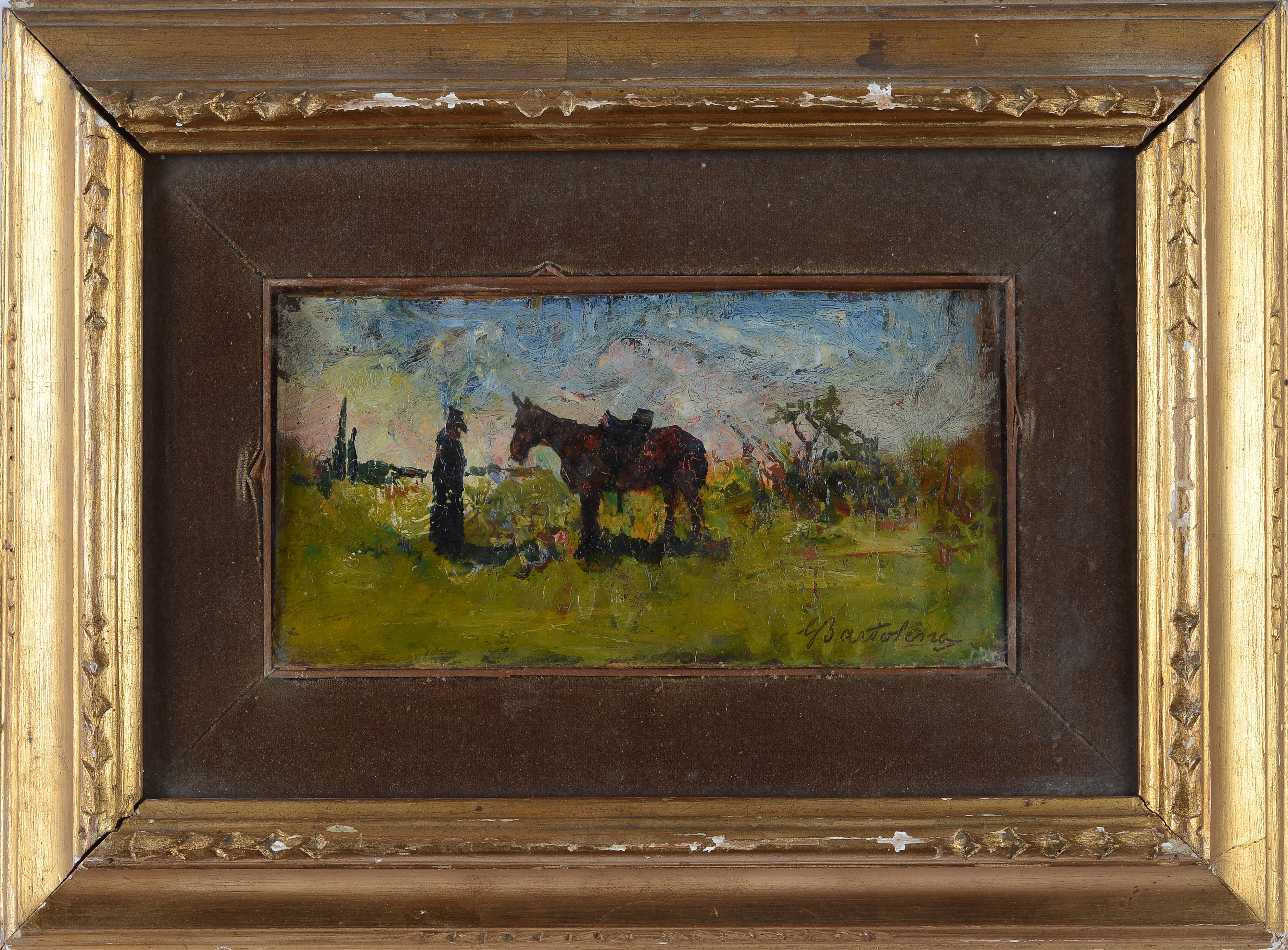 Giovanni Bartolena - Cavallo con Contadino