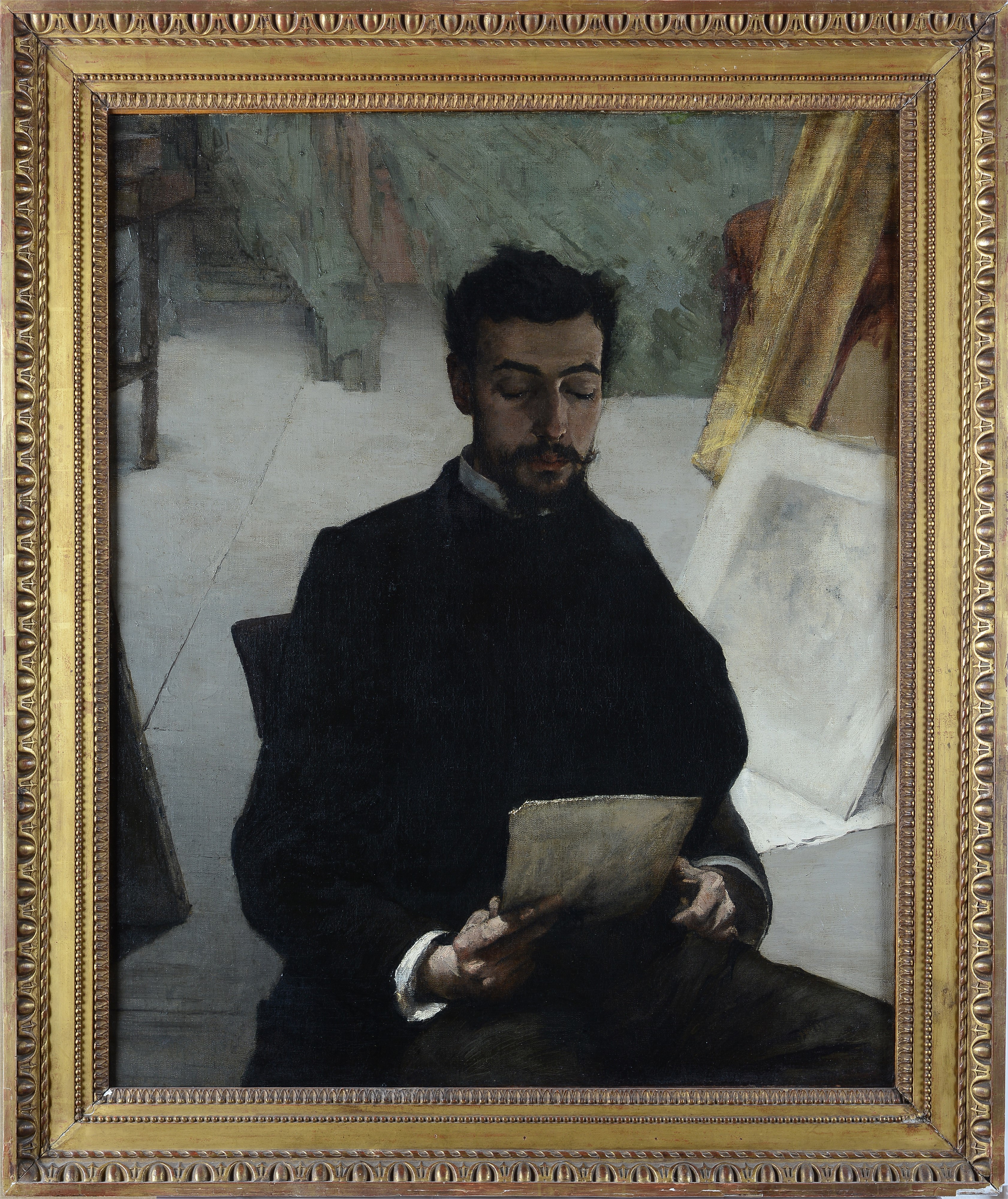 Scuola Francese, XIX Sec. - Ritratto D'uomo