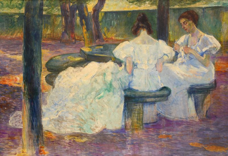 Ludolf Verworner - Charlotte con un Amica a Lavoro