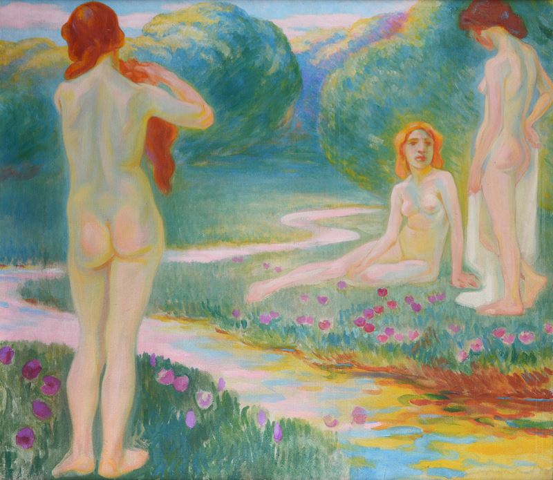 Ludolf Verworner - Tre Donne con Papaveri