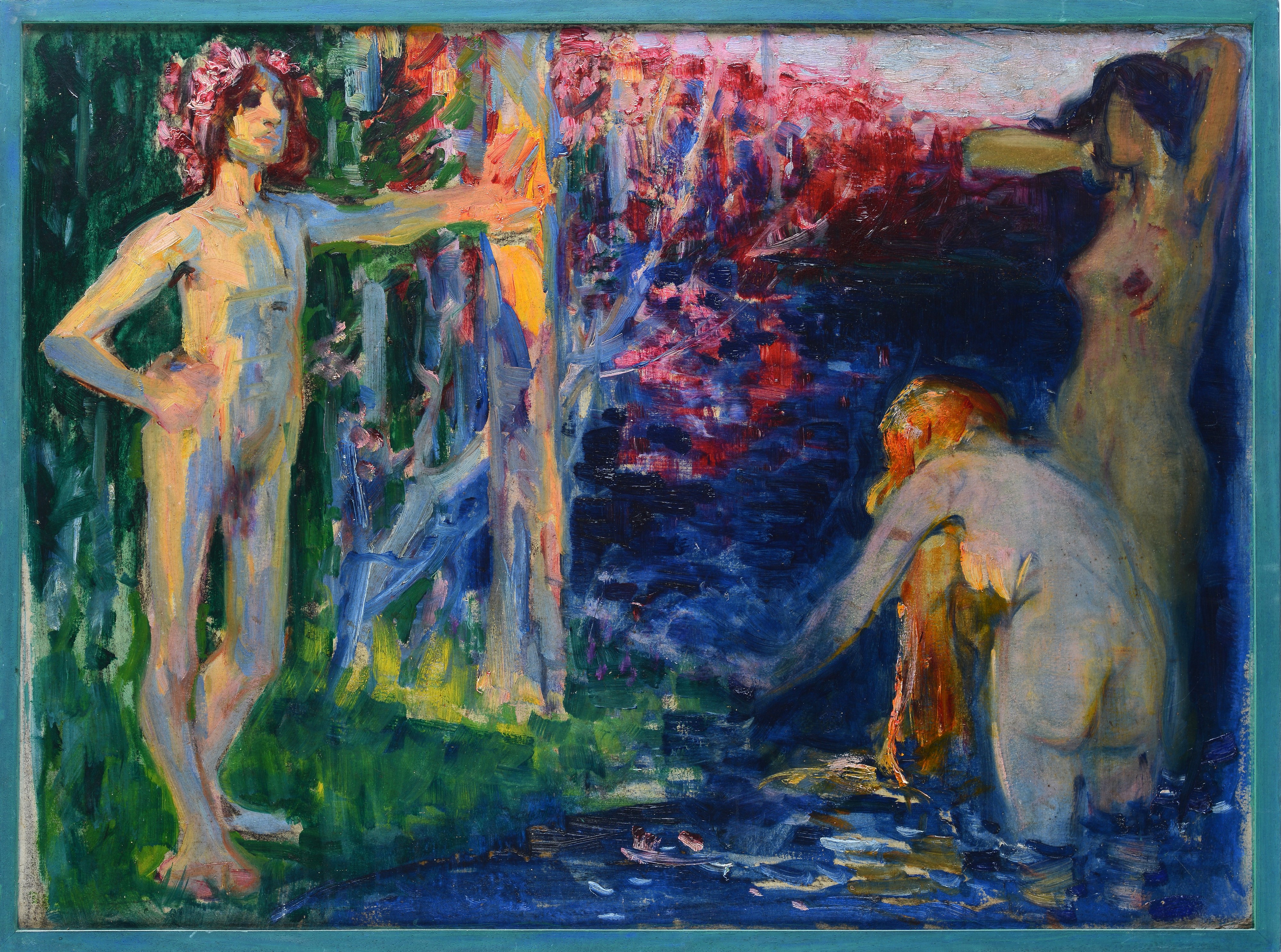 Ludolf Verworner - Narciso con Figure