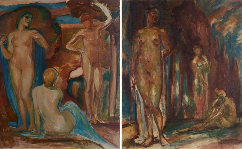 Ludolf Verworner - Coppia di Bozzetti