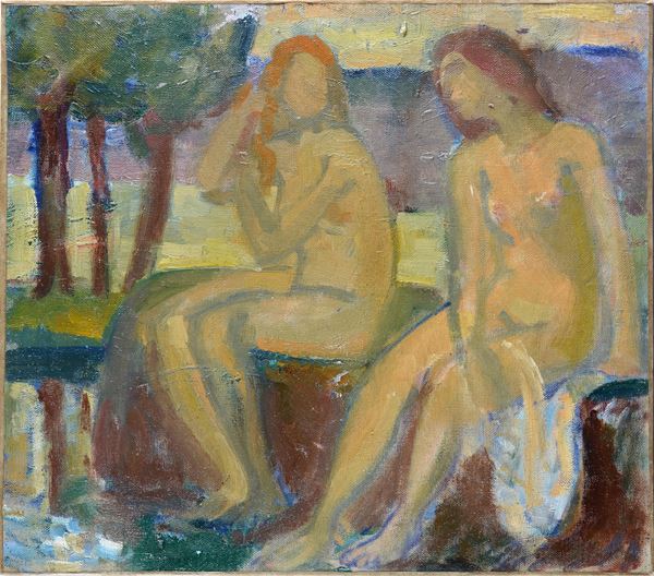Ludolf  Verworner - Nudes of seated women