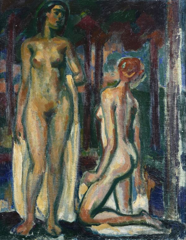 Ludolf  Verworner - Nocturne with nudes