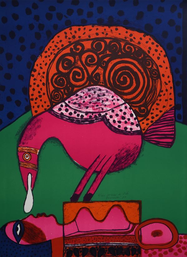 Guillaume Corneille : Ivresse de l'eté  (1974)  - Lithography - Auction MODERN AND CONTEMPORARY ART - II - Galleria Pananti Casa d'Aste