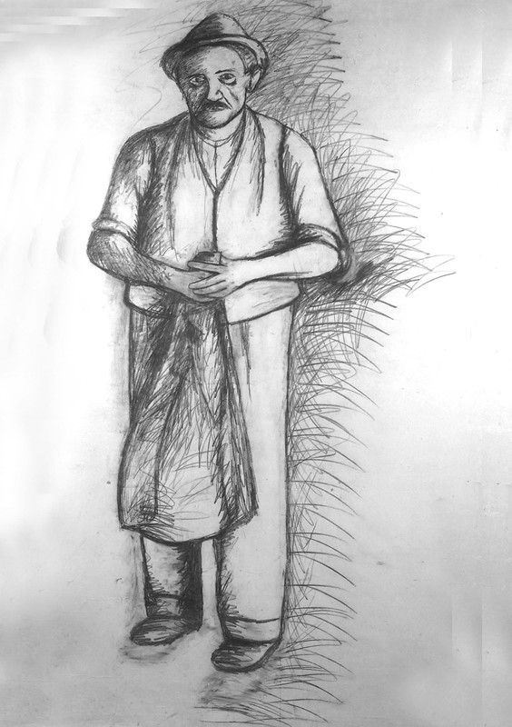 Ottone Rosai - Uomo con giacca in mano, 1933