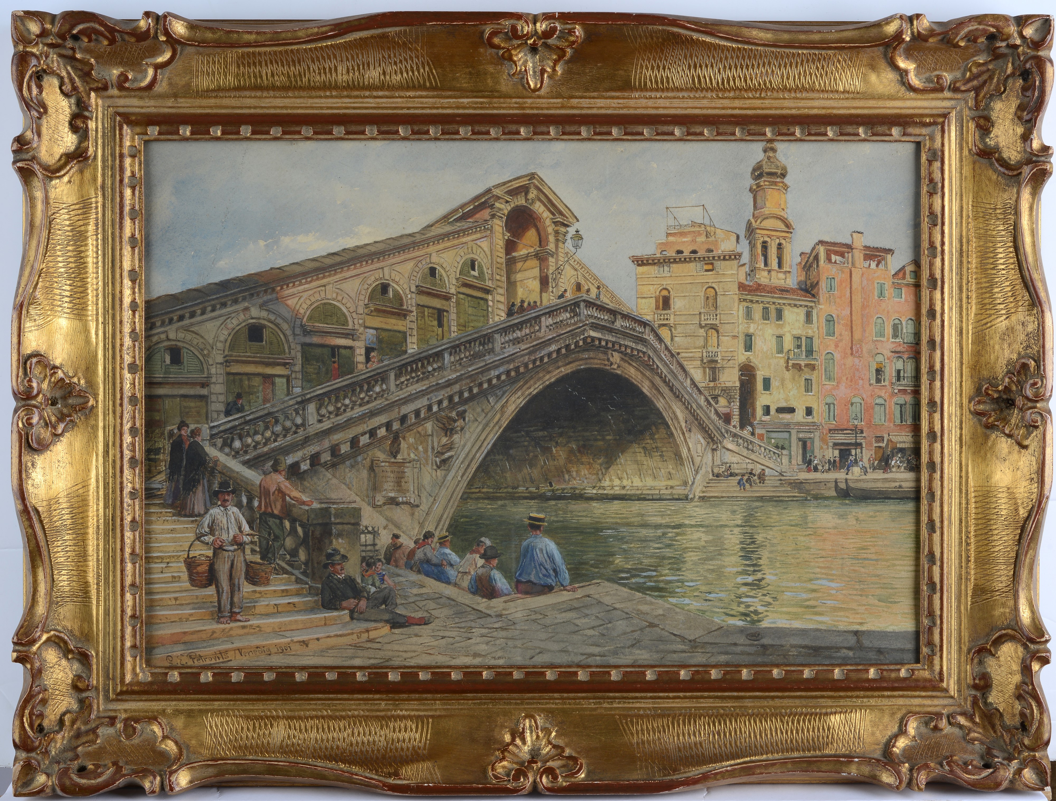 Ladislaus Eugene Petrovits - Veduta del Ponte di Rialto