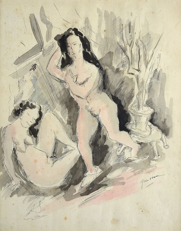 Jules Pascin - Two nudes