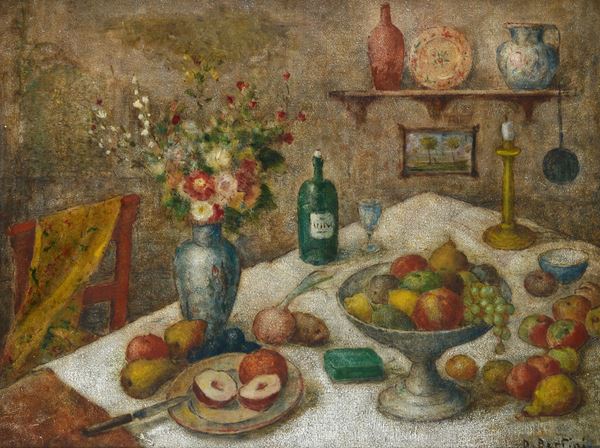Dante Bertini - Still life with set table