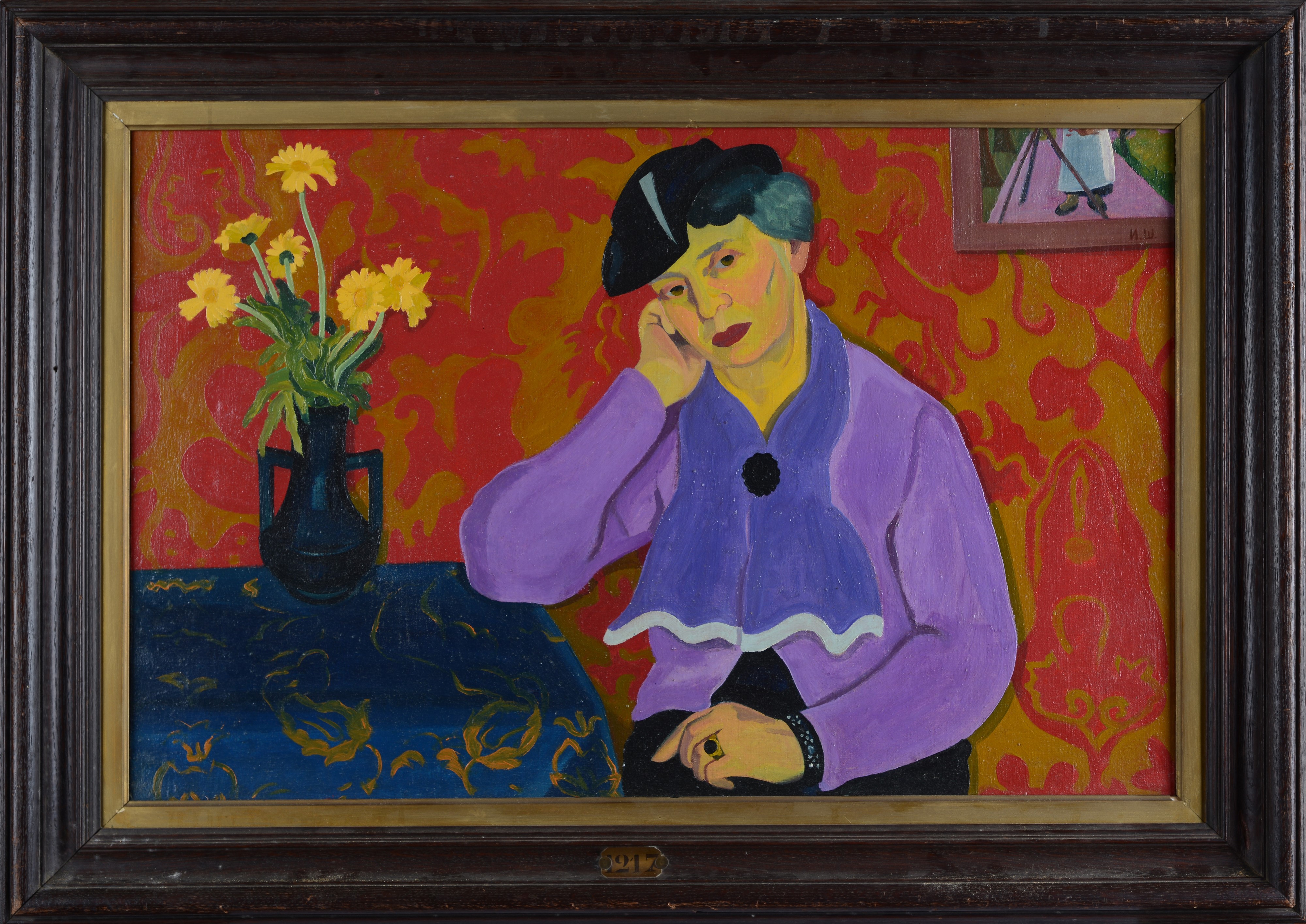Attr. a Iosif Solomonovič Škol'nik - Donna con Vaso di Fiori