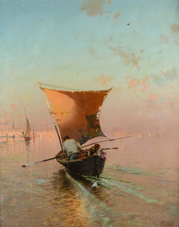 Eduardo Dalbono - Barca di pescatori