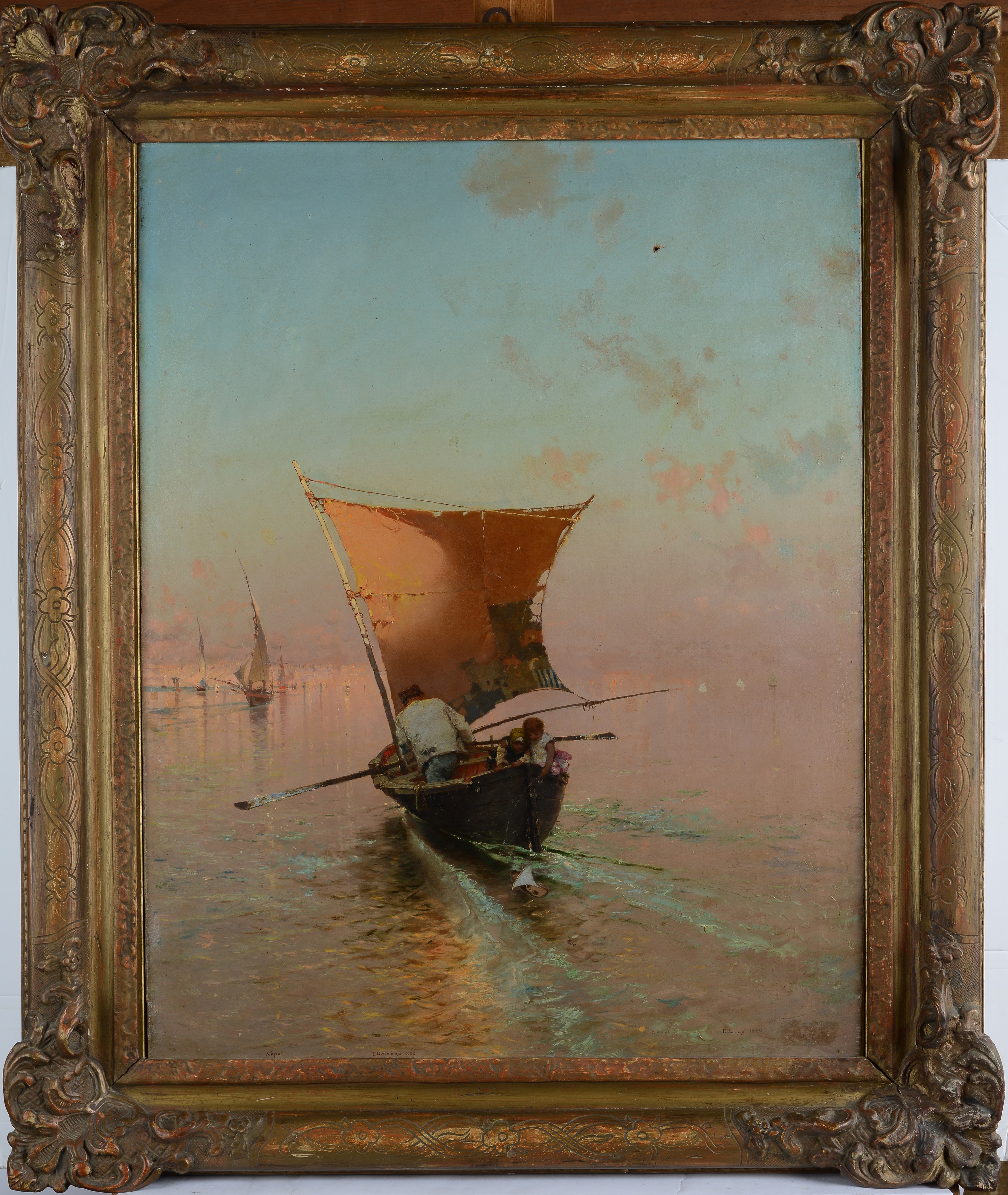 Eduardo Dalbono - Barca di Pescatori