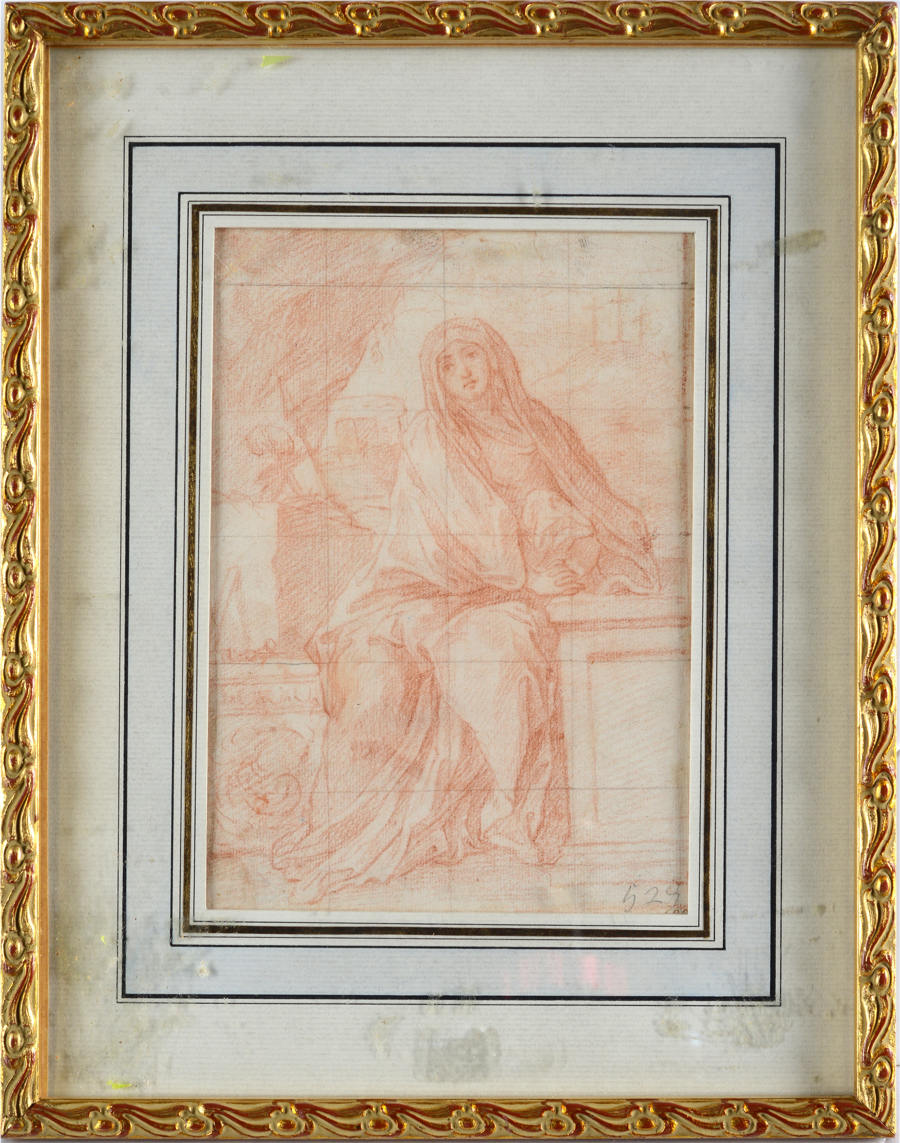 Attr. a Giuseppe Bartolomeo Chiari - Studio per Mater Dolorosa con Golgota sullo Sfondo