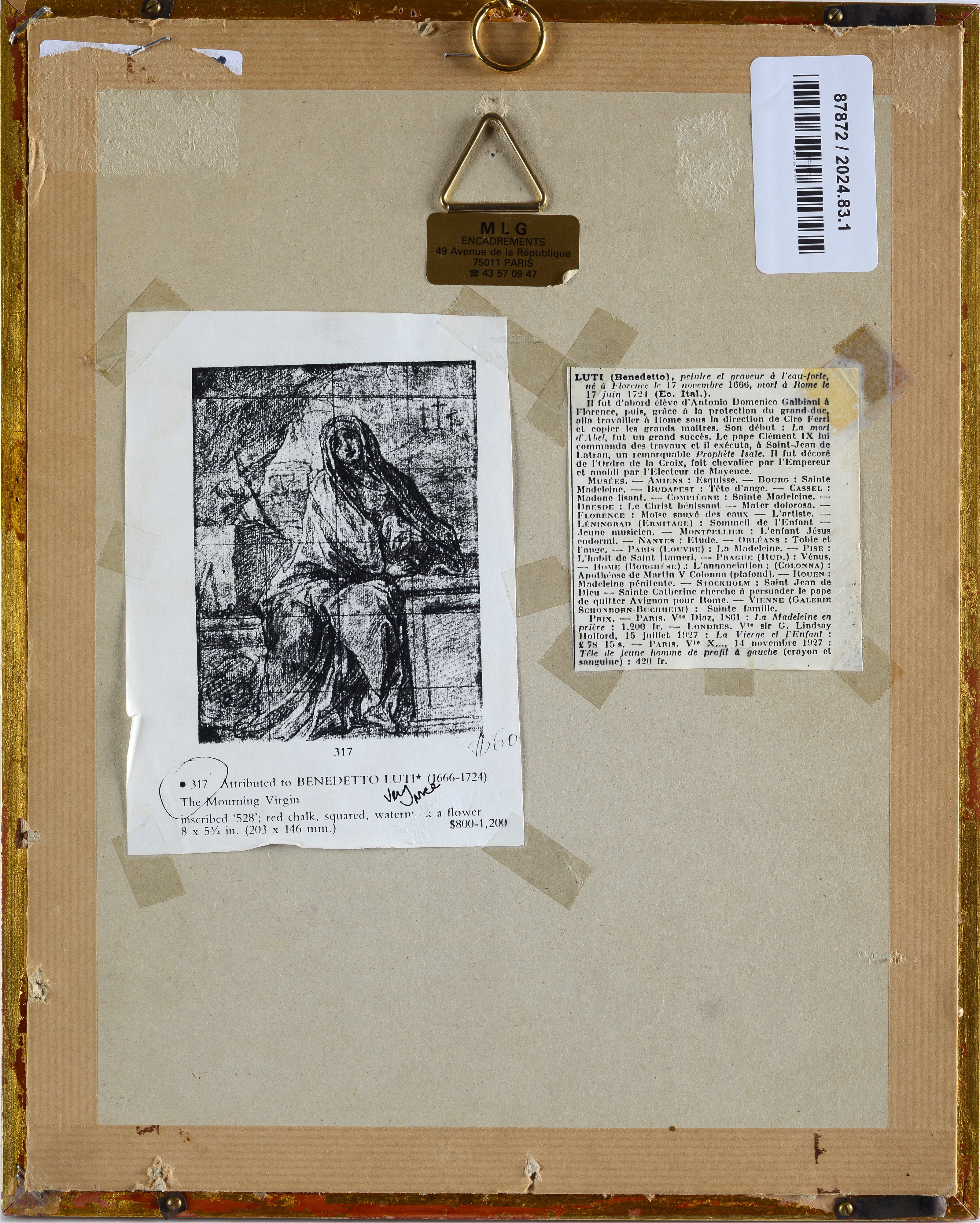 Attr. a Giuseppe Bartolomeo Chiari - Studio per Mater Dolorosa con Golgota sullo Sfondo