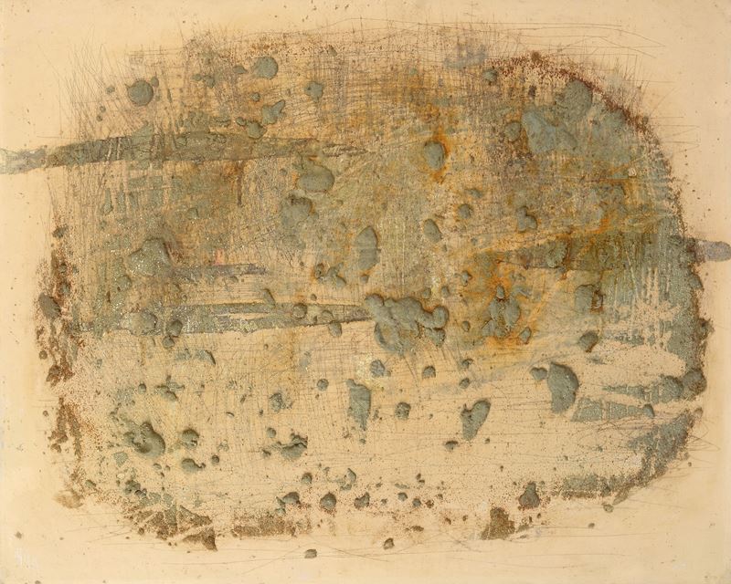 Antoni Tapies - Gris Sobre Fondo Rosado