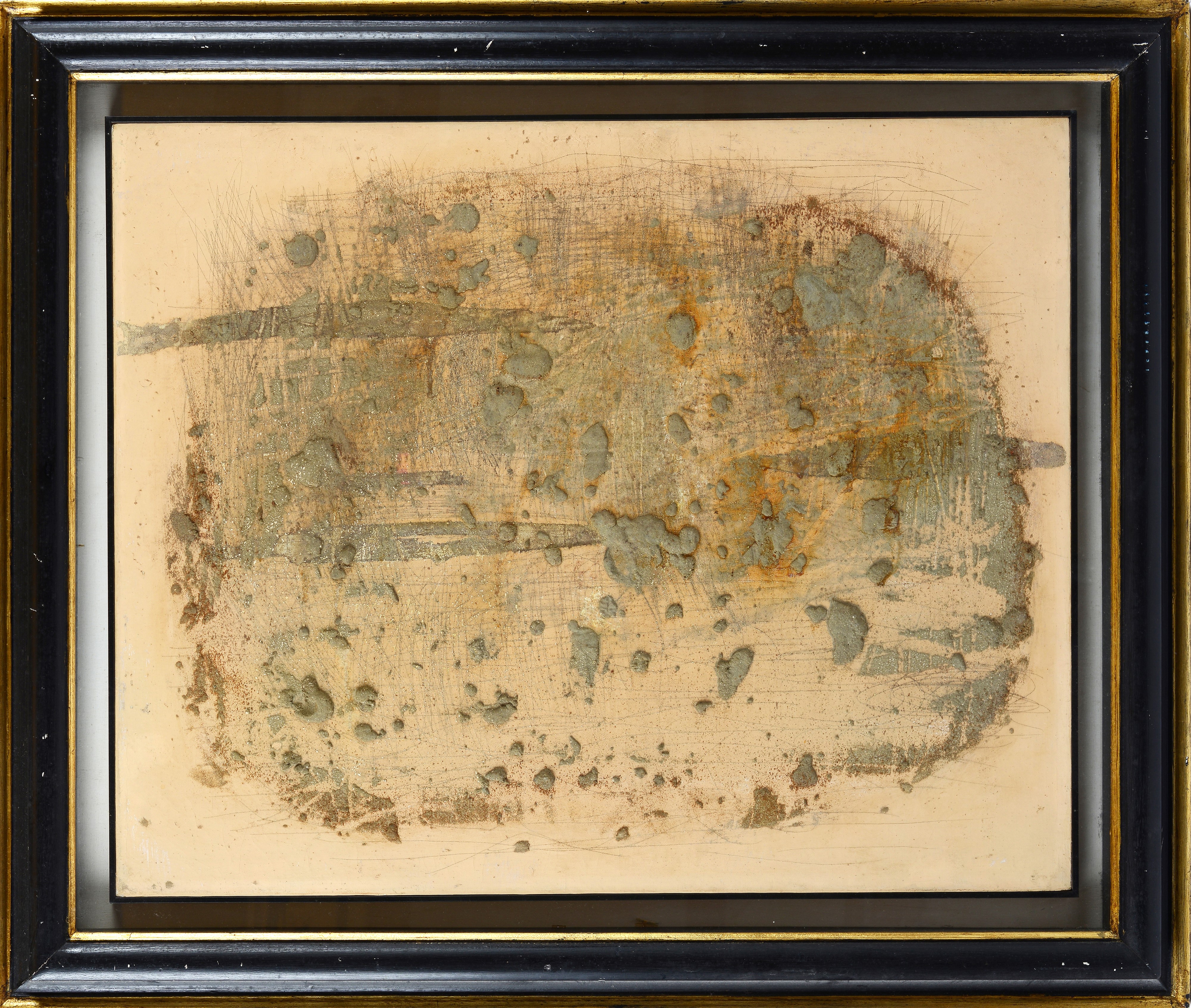 Antoni Tapies - Gris Sobre Fondo Rosado