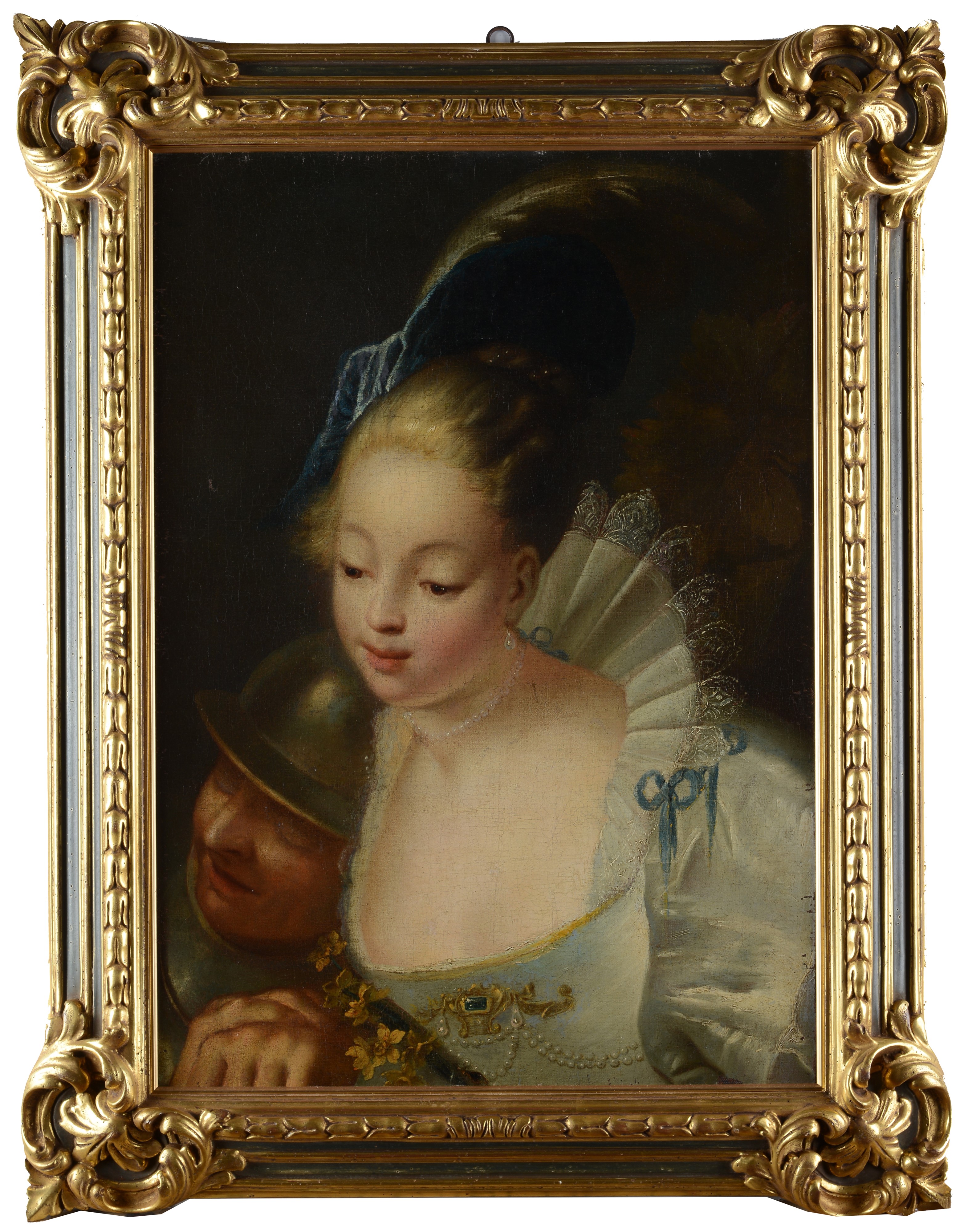Scuola Francese, XVIII Sec. - Dama con Soldato