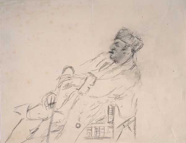 Filippo de Pisis - Portrait of a sitting man