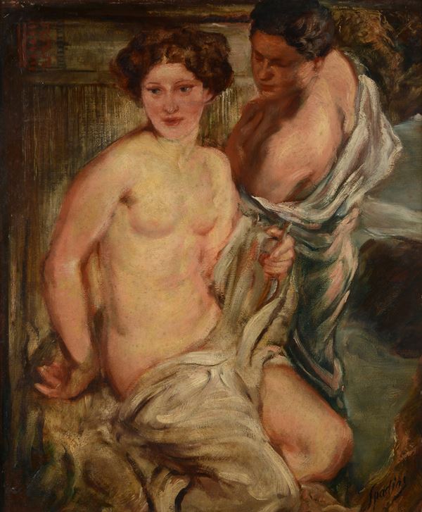 Armando Spadini - Two female nudes