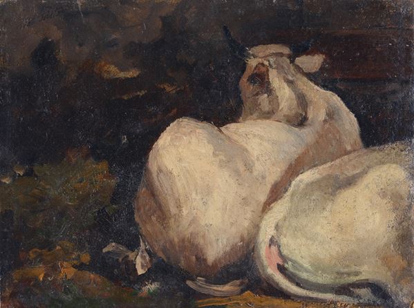 Giovanni Fattori - Buoi nella stalla