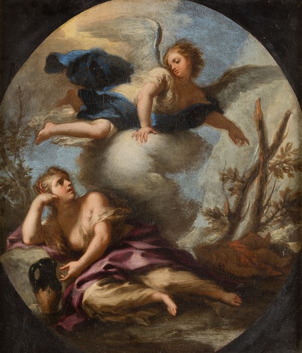 Scuola Napoletana, XVII sec. - Hagar and the angel